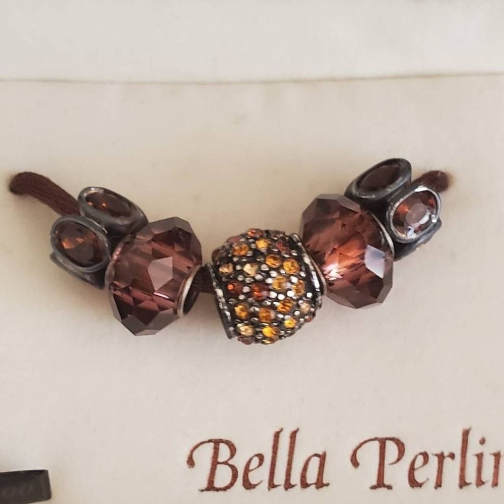 Bella Perlina Gold & Bronze Glass & Crystal Beads for Bracelet‎ NWT